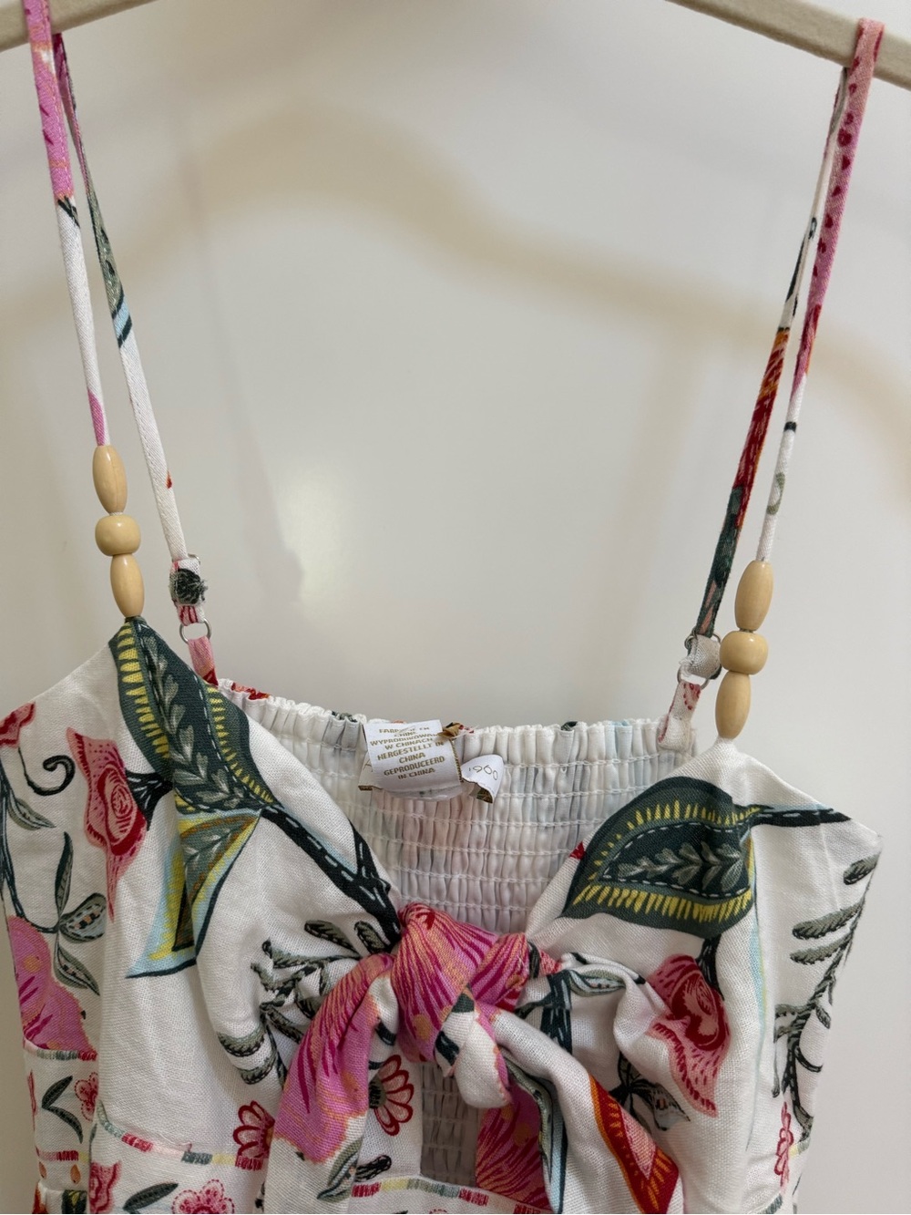 House of Harlow 1960 White Maxi Dress with Pink & Green Floral Print - Picture 3 of 9